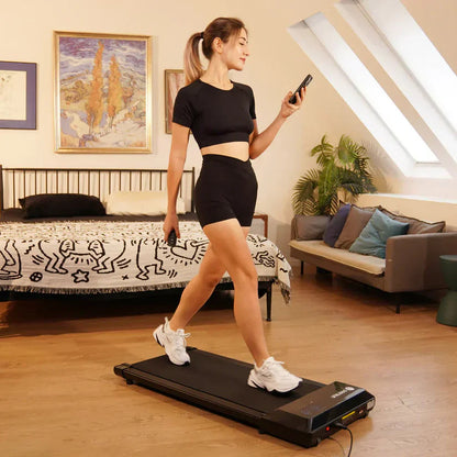 Under Desk Walking Treadmill - Compact Foldable Design, Whisper-Quiet Operation (Max 220lbs)